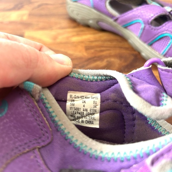 Merrell Women's 5M Hydro Hiker Waterproof Sport Sandal Purple Water Shoes - Picture 2 of 3